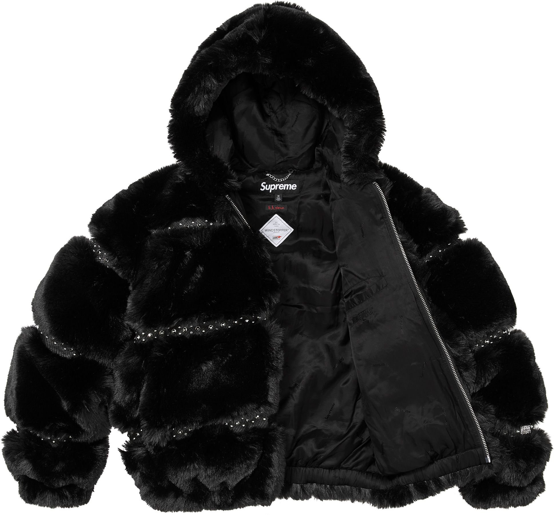Supreme®/b.b. Simon® Faux Fur WINDSTOPPER® Hooded Bomber Jacket view 4